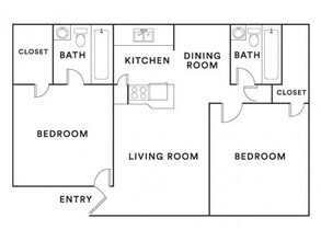 2 Bedroom 1113 floor plan